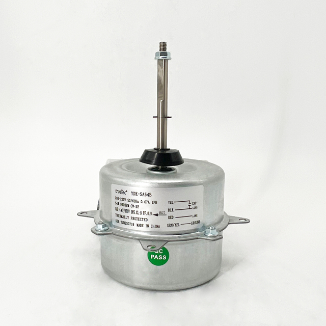 Outdoor Fan Motor YDK-SA54B 54W 50/60HZ 950RPM 208-230V with 4.0uF/370V Capacitor
