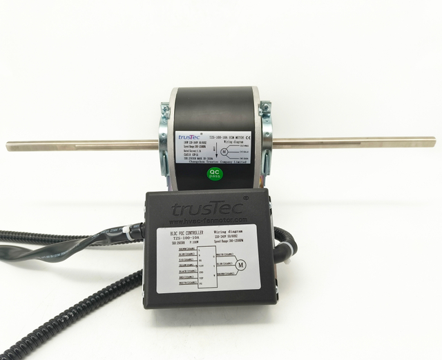 EC Fan Coil Unit Motor TZS-100-10A- 2/15HP 300-1250RPM 220-240V 50/60HZ