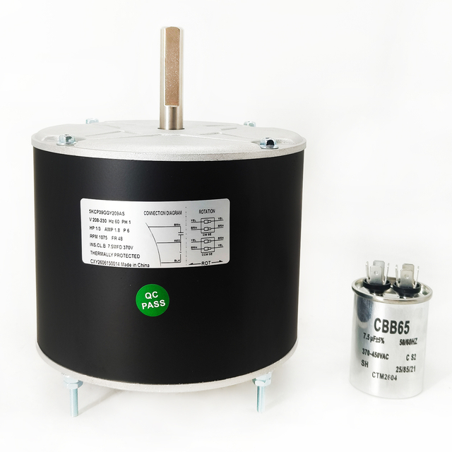 48 Frame Condenser Fan Motor - 1/3HP 208-230V 60HZ 1075RPM-5KCP39GGY209AS Replacement Motor